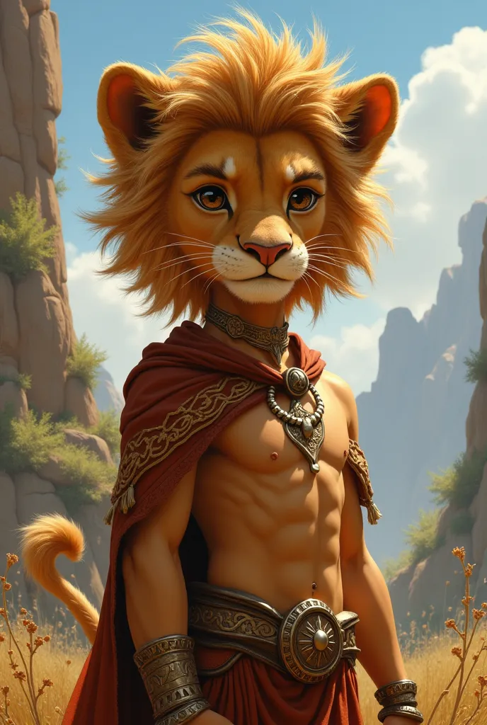 Boy character of lion