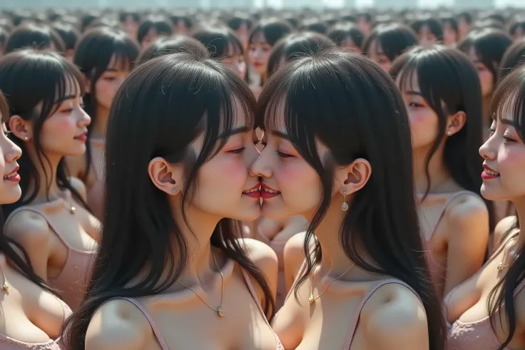 (((Myself = Japanese Beautiful Super Clone multiply girls))), (Super Best masterpiece, Raw Photography Art, 16k, best image quality, Ultra High Resolution), (((((is a depiction of the world filling the world with a huge crowd of Myself Only's Cloning Girls...