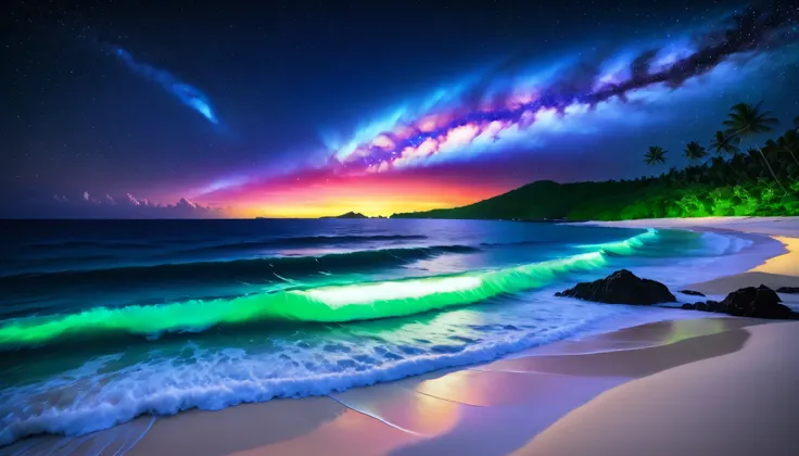 超high image quality during sick leave,high image quality during sick leave,high quality,Spectacular views at night,Tropical Beach, light green to bright green ,The ocean breeze is blowing,blue fluorescent beaches expand spectacular ocean views,Blue light s...
