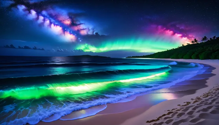 超high image quality during sick leave,high image quality during sick leave,high quality,Spectacular views at night,Tropical Beach, light green to bright green ,The ocean breeze is blowing,blue fluorescent beaches expand spectacular ocean views,Blue light s...