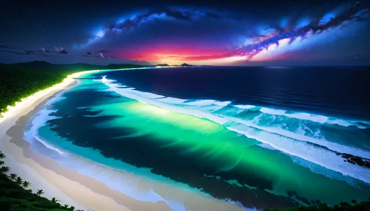 超high image quality during sick leave,high image quality during sick leave,high quality,Spectacular views at night,Tropical Beach, light green to bright green ,The ocean breeze is blowing,blue fluorescent beaches expand spectacular ocean views,Blue light s...