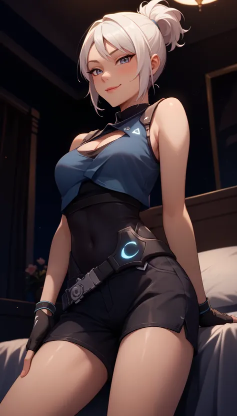 Score_9, Score_8_up, Score_7_up, Score_6_up, Score_5_up, Score_4_up, Source_anime, Tag1, Tag2, Quality_masterpiece, Anatomically correct, detailed skin, 1girl, detailed face, smug smile,

 young girl, skinny body, 1girl, valJett, white hair, short ponytail...