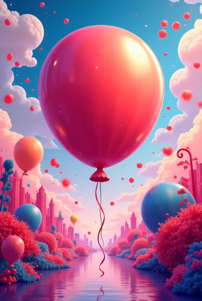 A background for a gossip page that draws attention with gossip items being very striking in Instagrammable colors that attract attention with a balloon item and the name will be focused + 