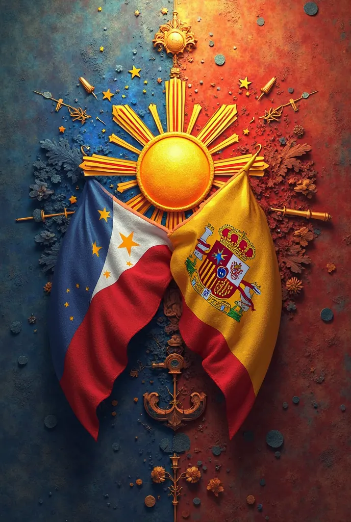 Make it more creative with the flag og Philippines and spain