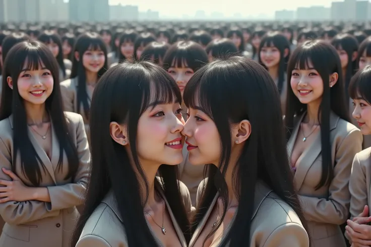 (((Myself = Japanese Beautiful Super Clone multiply girls))), (Super Best masterpiece, Raw Photography Art, 16k, best image quality, Ultra High Resolution), (((((is a depiction of the world filling the world with a huge crowd of Myself Only's Cloning Girls...