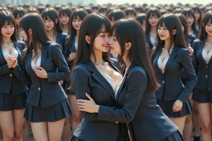 (((Myself = Japanese Beautiful Super Clone multiply girls))), (Super Best masterpiece, Raw Photography Art, 16k, best image quality, Ultra High Resolution), (((((is a depiction of the world filling the world with a huge crowd of Myself Only's Cloning Girls...