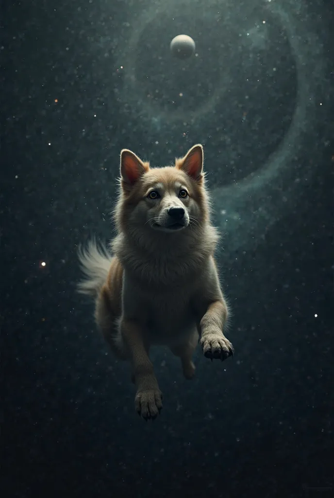 A dog lost in space 