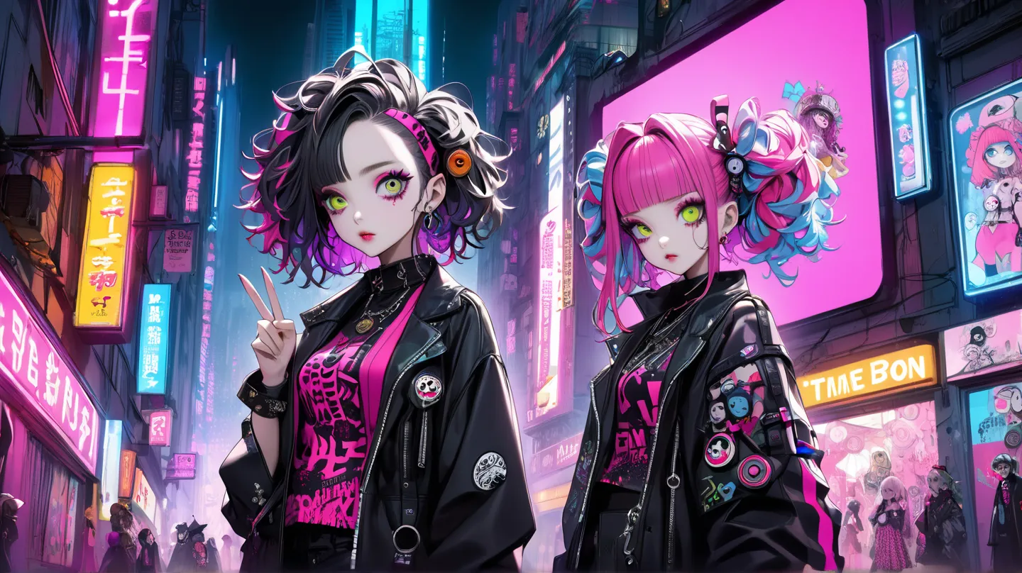 high image quality during sick leave, masterpiece,  accurate, top quality, high image quality during sick leave model, high detail, (((has a soft))), ((has a luxurious, handmade look、 matte and toy )), (((Tim Burton Style))),  dark, cyberpunk girls, ((V ))...