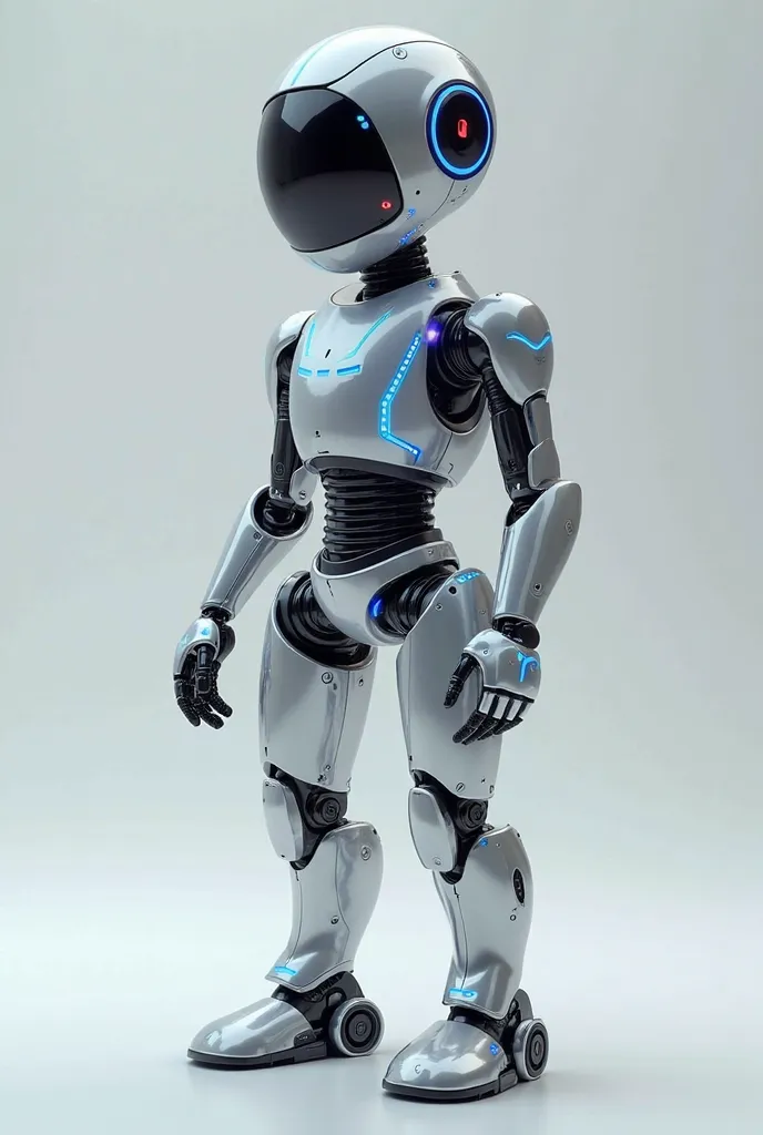 Create an advanced humanoid robot, designed to be functional and aesthetically attractive. This robot should reflect the innovation and cutting-edge technology associated with Elon Musk's companies, such as Tesla and SpaceX.

Physical Features:
- Height:  ...