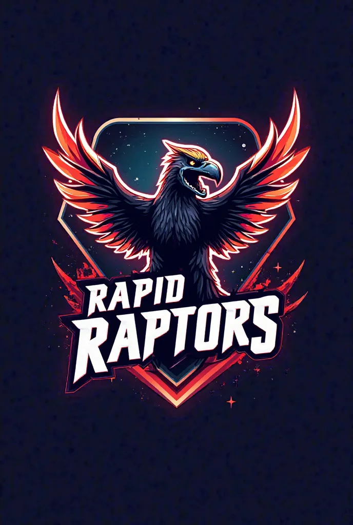 A cricket team logo with the name of rapid raptors