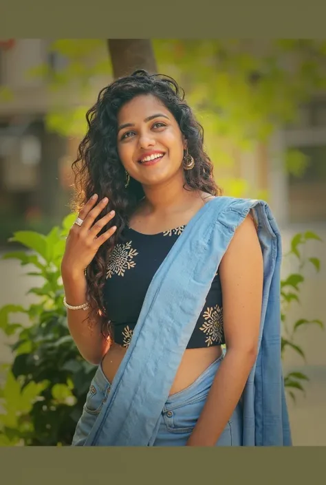 Nithya after sex, white bra big tits, showing her round navel, long hair, her lips full sperm 