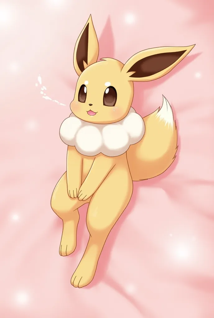 Fairy Eevee,high resolution, spits out her tongue, blushing, Open mouth, saliva, Heavy breathing, Inserted by Penis,woman,On the bed,Sperm flowing out ,Furui,nude,Missionary Entry,pink