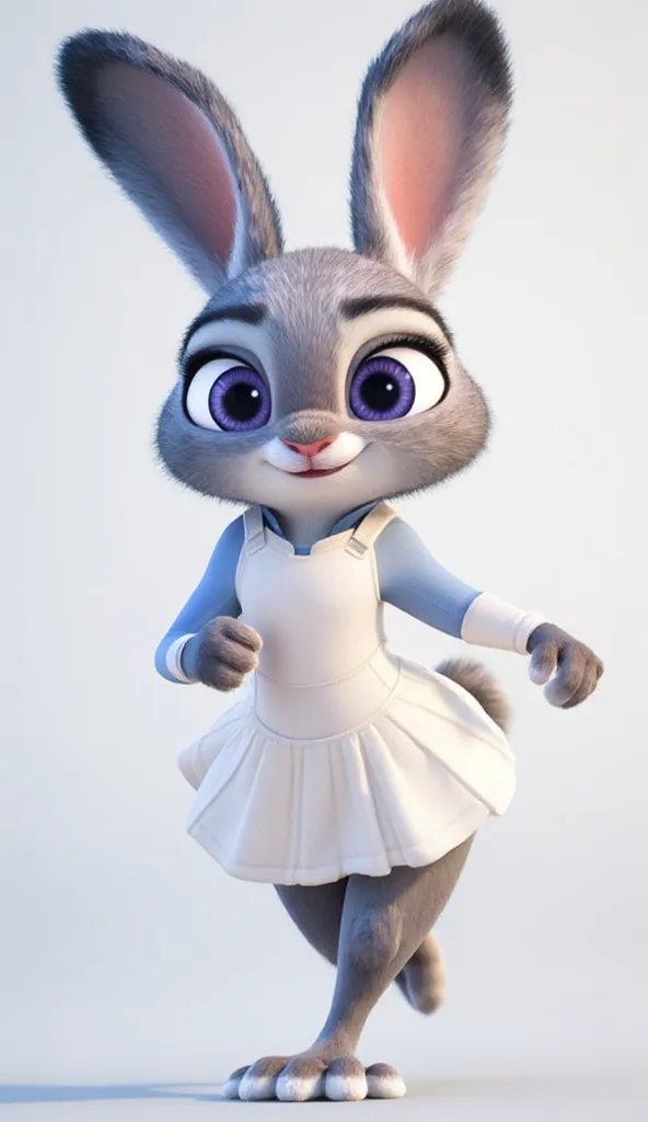 Furry art bunny
((Bunny cute )), ((leg long)), ((perfect body)), ((ear up)), ((Dress whie)), ((eye blue cute)), (()), 
((Animation realistics)), ((characters judy hopps)),