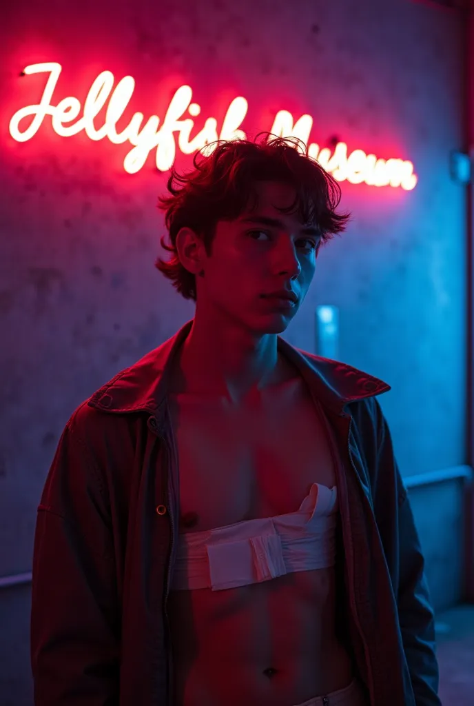 19-year-old girl transgender into boy Luca in a neon bar"Jellyfish Museum"Dancing experimental dance to make a living，Wrapping the bandage around his chest, he always stared at the warning sign on the fire hydrant that prohibits inversion
