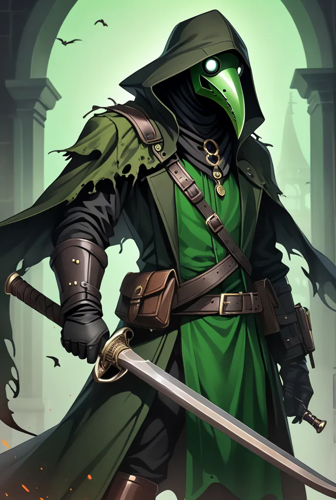 Green Plague doctor assassin