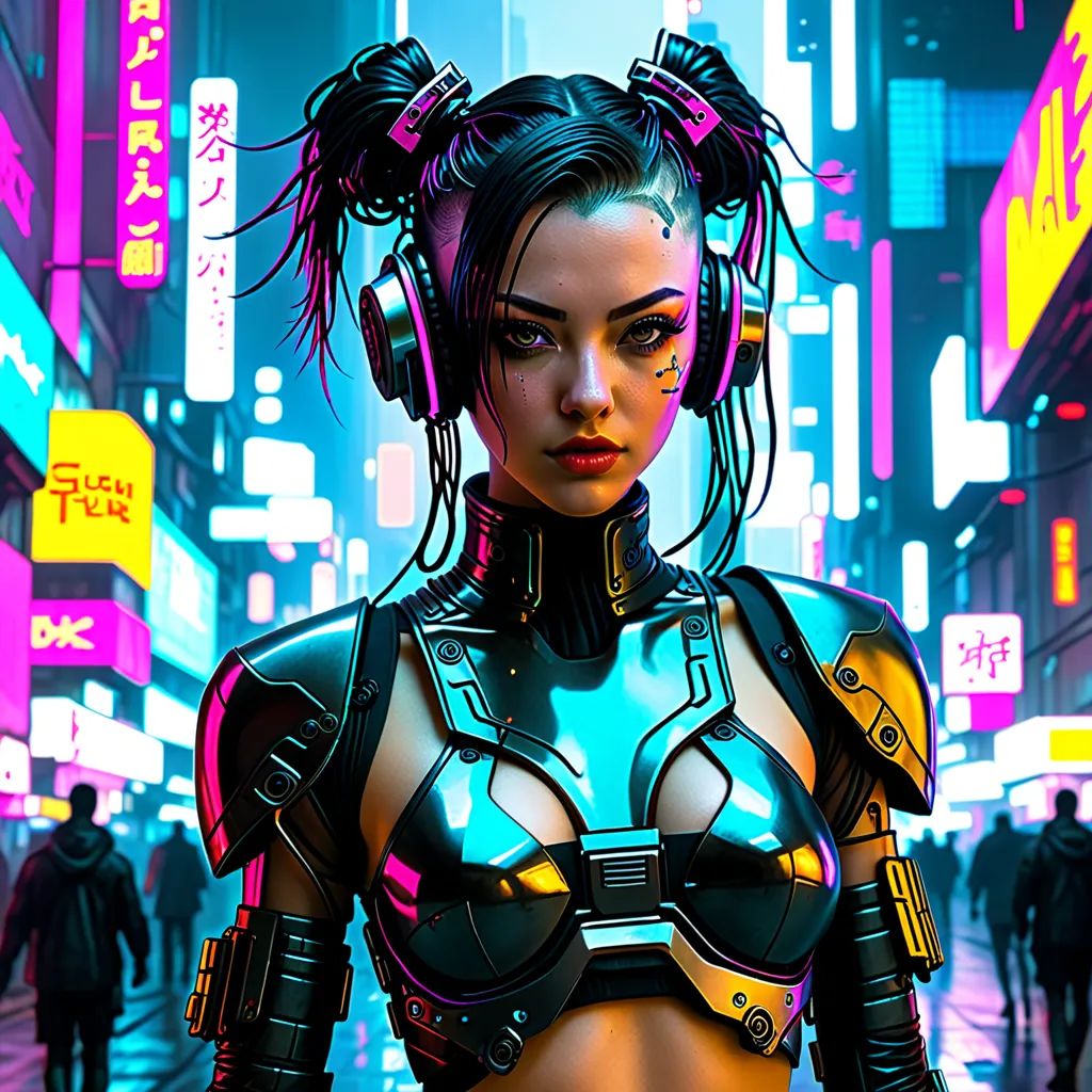 Make me som cyberpunk images you pick