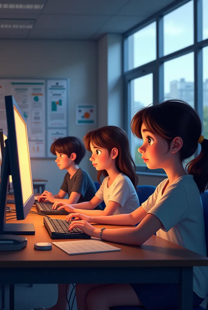 Yuranis and her friends attend computer class with Professor Jaime.