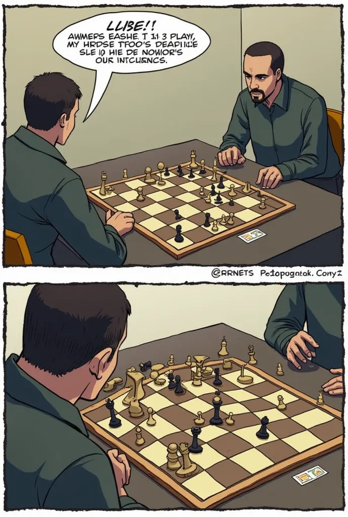 Scene 3: The Opening Moves
(Omar moves aggressively, pushing his pawns forward.)
🔲 Salim (thinking): He’s impatient. He wants quick results. Let’s see how he handles obstacles.
(Salim plays conservatively, positioning his pieces strategically.)
___________...