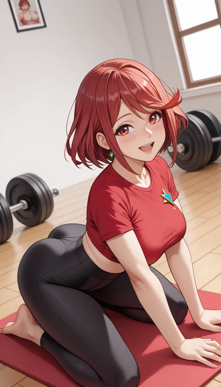 score_9, score_8_up, score_7_up,  source_Anime top quality、8k、 masterpiece、Ultra High Precision、 natural light、PERFECT ANATOMY、 perfect eyes、beautiful eyes、 Highlights、One Woman、medium breasts、saggy breasts、Pyra 、(is embarrassing:1.3、 happy)、 tight cropped...