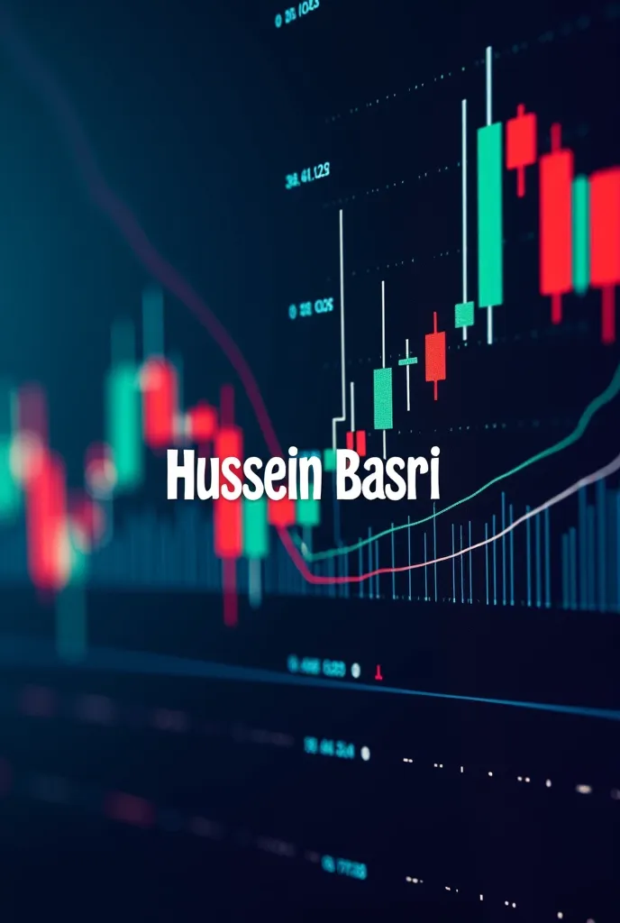  A picture of Hussein Basri's name behind it are the Forex candles