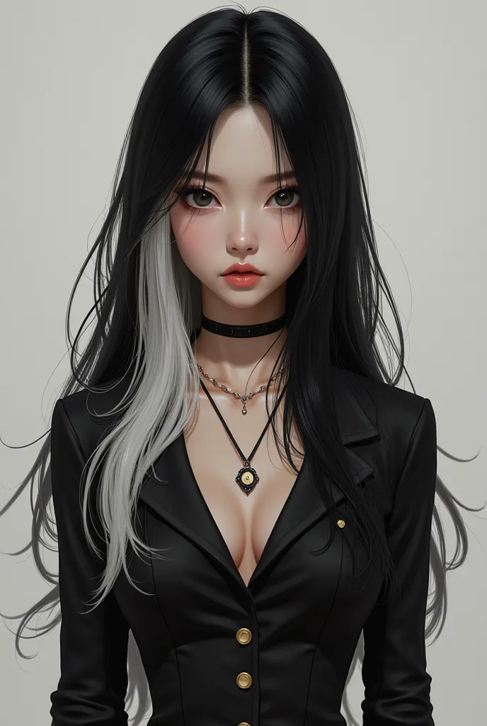 Namson is a girl of medium height with a rather  with an attractive and mysterious aura. At the same time, she has a bright white and black hair that reaches her thighs. She has an attractive Asian eyes and has a great mystery. The character of her clothes...