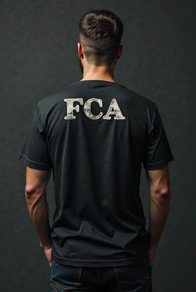 Create a dark shirt with an agronomy theme, no landscapes  , with the letters FCA 