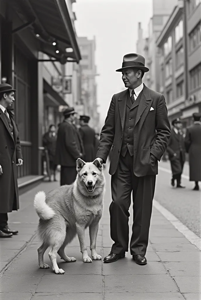 Hachiko was adopted in 1924 by Hidesaburo Ueno, professeur dans une université de Tokyo. Regularly, the animal awaits its owner in front of Shibuya station, in central Tokyo, et ensemble ils font le chemin du retour. Mais le professeur meurt brutalement su...