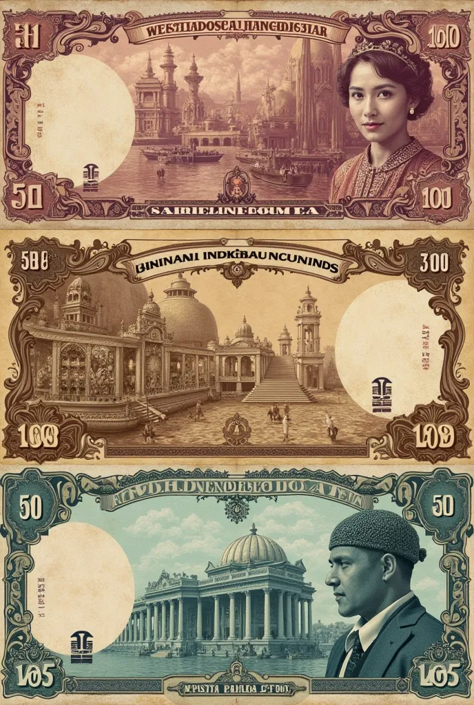 Traditional Indonesian paper money