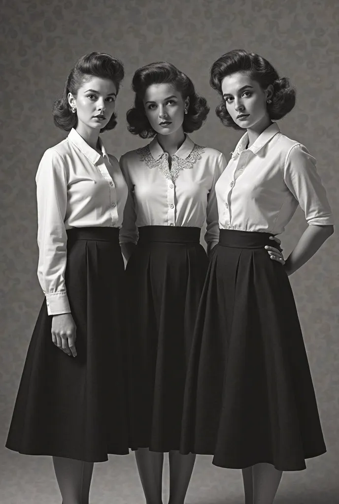 Black and White Picture of a 50s girl group