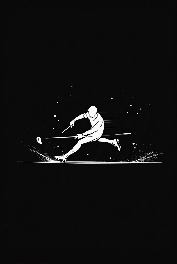 Vectorgraphic, black and white, unihockey, svg, black background