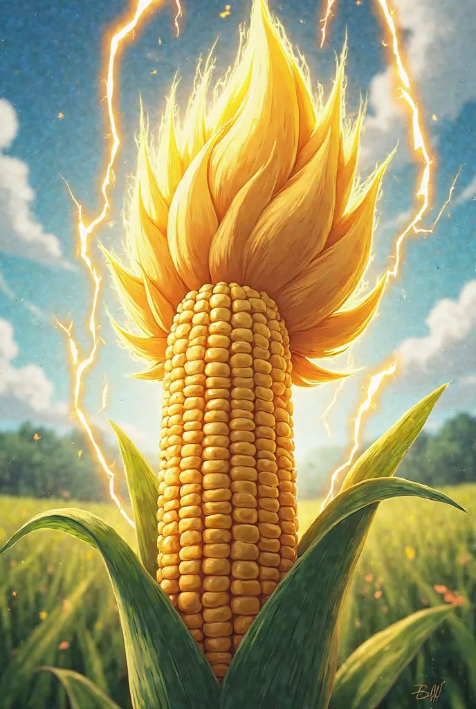 I want a corn with super Saiyan hair