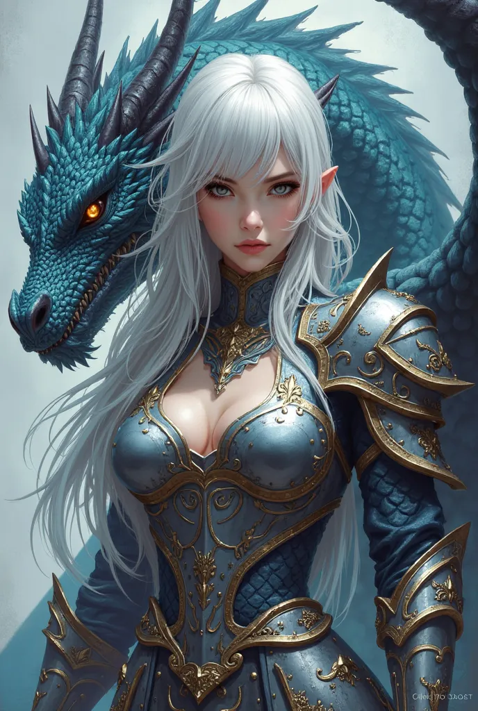 a close up of a woman in armor with a dragon on her back, a character portrait by Okada Beisanjin, pixiv, fantasy art, dragon girl, queen of dragons, dragon queen, beautiful succubus, the dragon girl portrait, lamia, with scaly-looking armor, succubus in t...