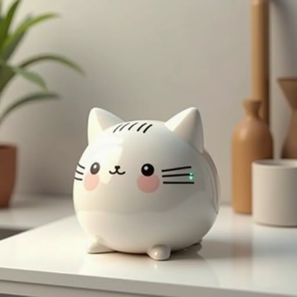 WiFi router in the shape of a cat