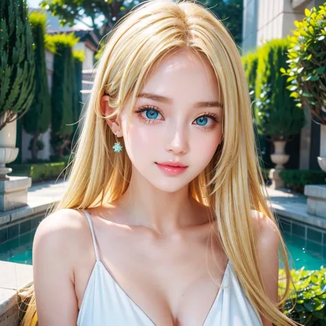  Clear White Glossy Skin 、style blonde gets in the way in front of her cute face、Huge Boobs、Extraordinary white blonde girl、  cute sexy little beautiful face 、beautiful straight blonde hair that shines、Big Breasts, very perfect, beautiful, big clear, very ...