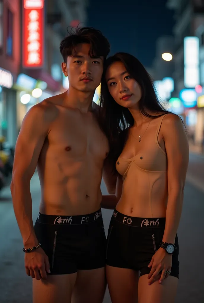 2026012 year United States india northeast india north korea kazakhstan kyrgyzstan uzbekistan mongolia China macau Hong Kong japanese youth couple black brief under wear black brief under wear with iphone 16 pro max and wristwatch night city night 