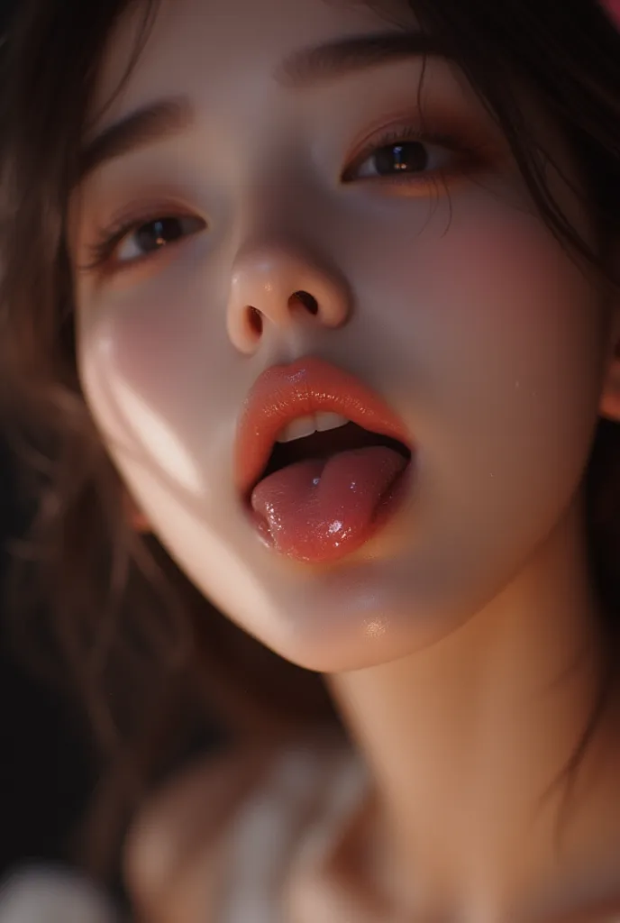 32K, Masterpiece, top quality,   ( Korea's Beautiful Woman)   女性のtongueの接写ショット、   fisheye shot,Lick lemon  ,tongue出し、tongueを見せびらかす、tongueを見せつける、 詳細なtongue、セクシーなtongue、超リアルな質感なtongue、 1 girl,lip,(saliva), Staring   _in_ viewer,,tongue、tongueよだれを垂らします,   fis...