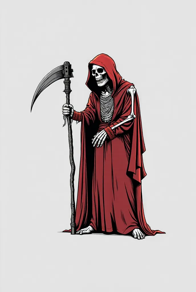 Thomas crane with sickle on white background (Thomas Crane, , Under the art, grim reaper, the grim reaper, reminded me of the grim reaper, portrait of grim reaper, Man with a Scythe, death skeleton, reaper, sickle design, grim reaper except a rat, Wicked D...