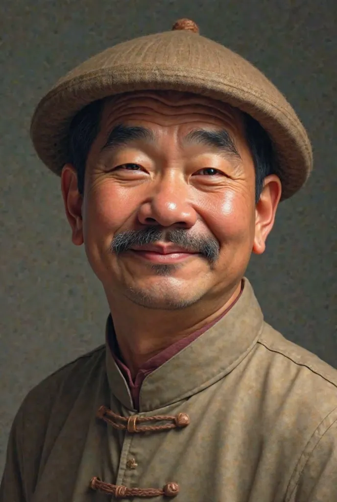 It generates a Chinese man with his respective hat and a little overweight with his respective mustache (not very big ) and Down's syndrome