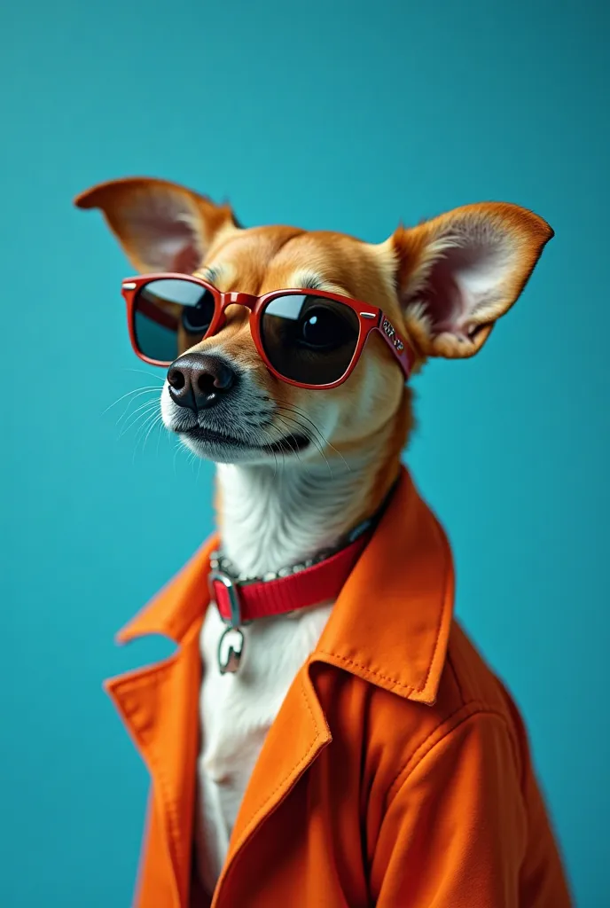 Best Cell Phone Wallpapers Award-winning wallpaper Portrait Photography Front view is a portrait of a cute dog wearing a 1960s midcentury space-age fashion, side corner photos taken with a Canon EOS R5, set strong contrast to highlight objects, glowing blu...