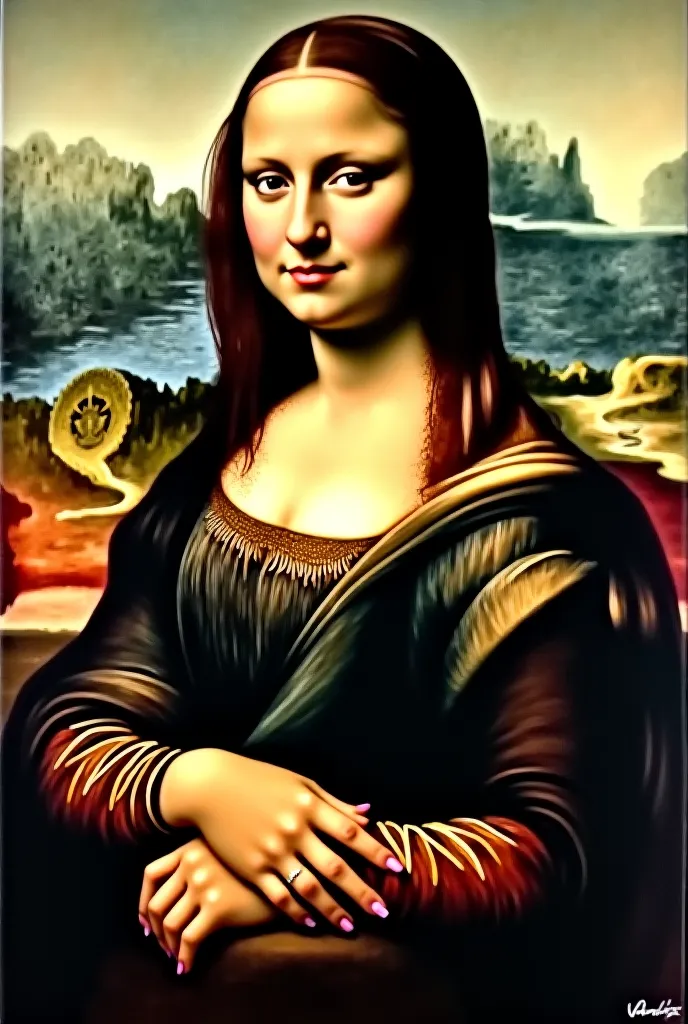 The Mona Lisa with the dear Lali Sposito . 