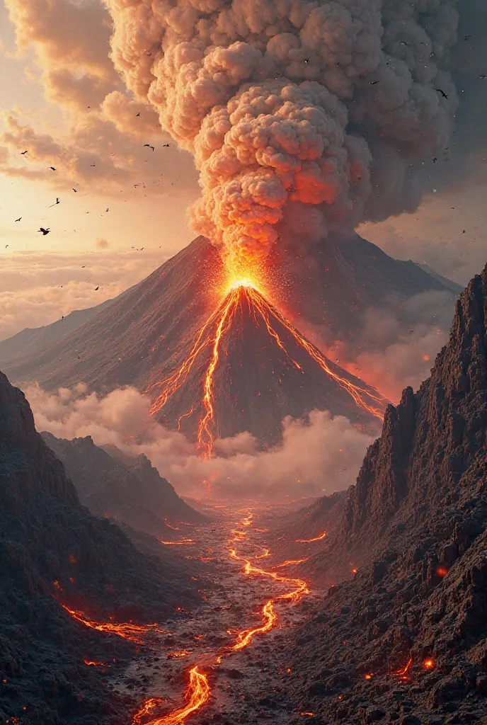 volcanic eruption flier