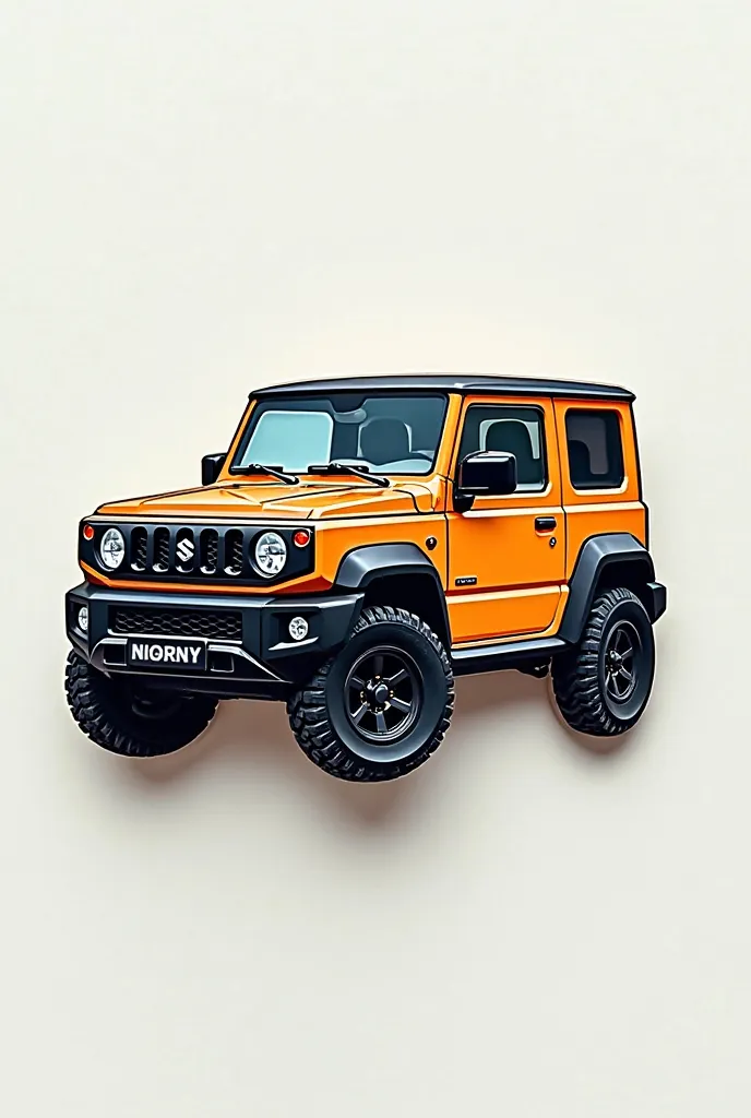 Lapel pin with jimny 4x4 car