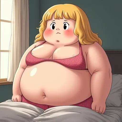 luz,1man_,blond hair,Alone,  surprised, dress, , blush, Alone, 1 , SSchubby Anya fake,  big cheeks, chubby, severe obesity, 600 kg obese boy., Without students, ultra Detailed, masterpiece, better quality, aesthetic, Detailed, Fluffy and Fat Face, big ass,...