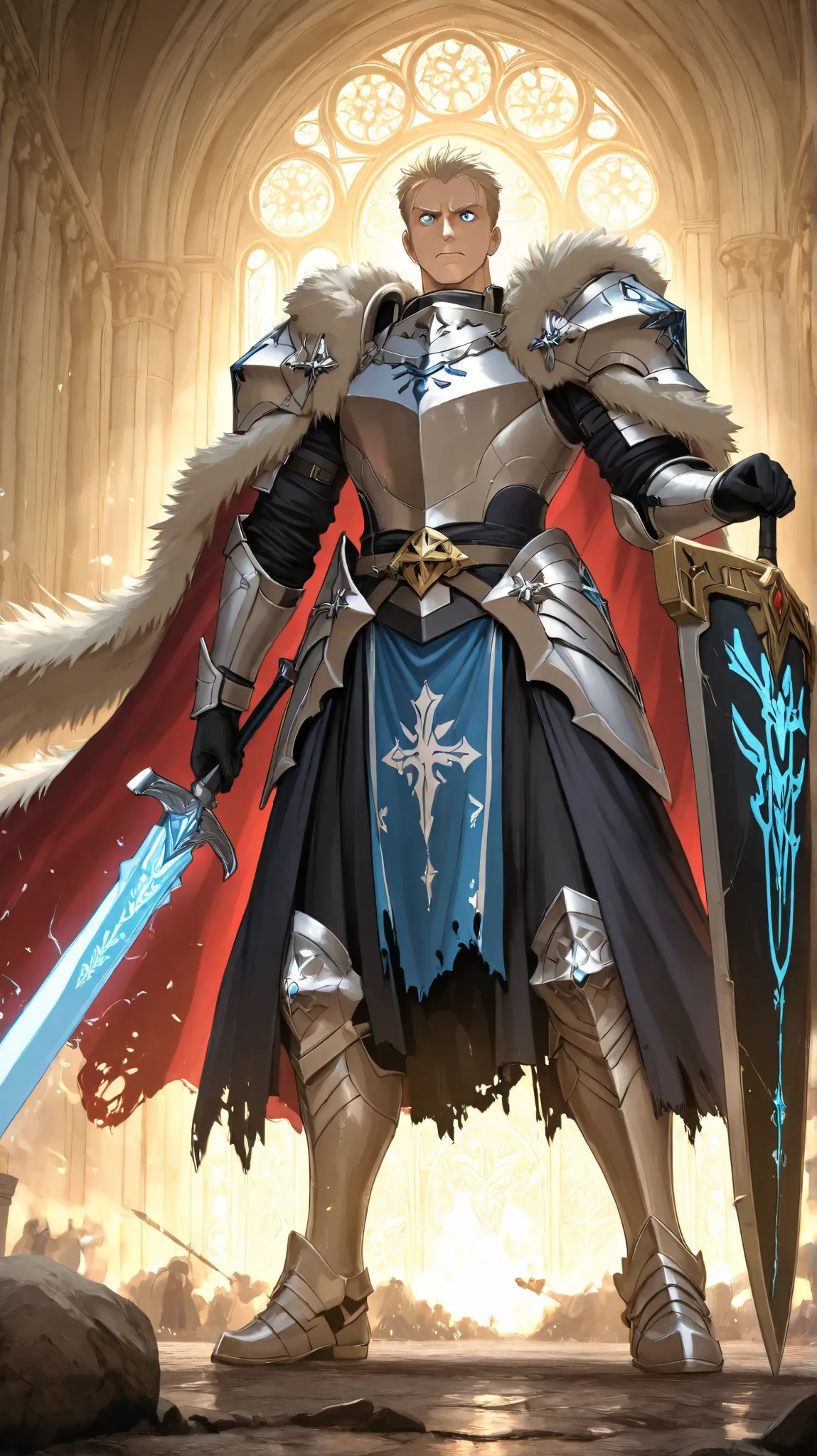 "A formidable male paladin named Garric the Zealous, an unwavering champion of divine justice who sacrifices everything in the name of his god. Though his methods may seem ruthless, he believes that only through absolute devotion and discipline can true ri...