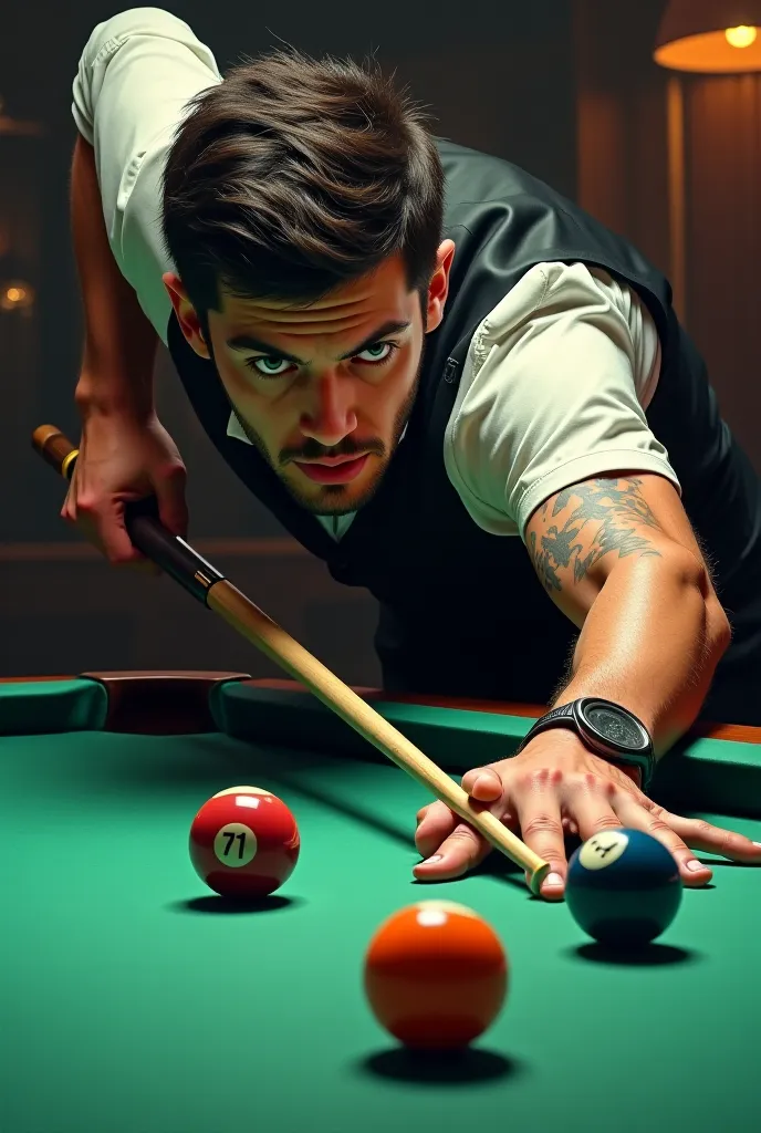 An art of pool player with the name Igor Amazonense 