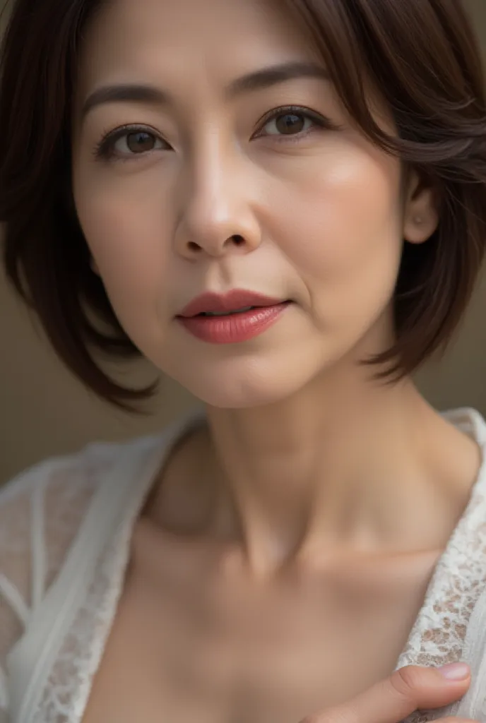 mature woman, (   detailed description of the hair), ( face ), (Detailed description of the body),  high quality image  , masterpiece,  top quality ,  High Details , formal: 1.4), ( realistic : 1.2, 超 realistic な: 1.1,  realistic: 1.37), ( sharp concentrat...