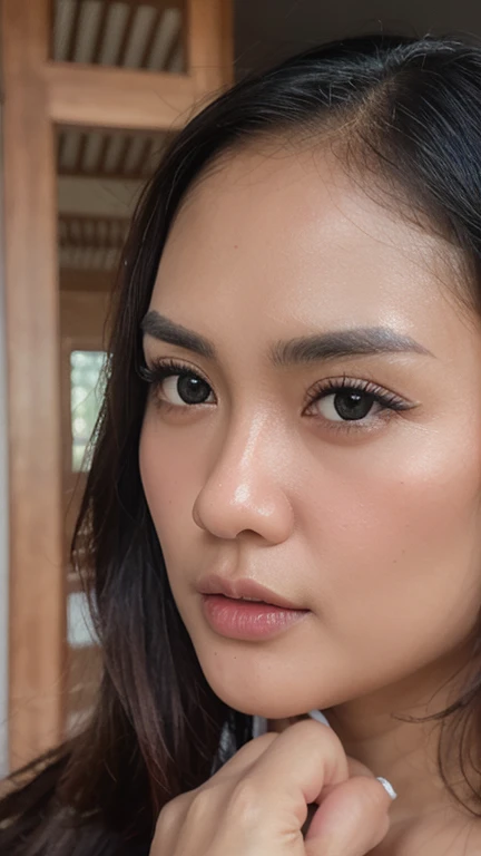 Best quality, 4K, masterpiece, art, anthropomorphic, close up photo, detailed face, detailed eyes, perfect face, perfect eyes, Indonesian woman, 30 years old 