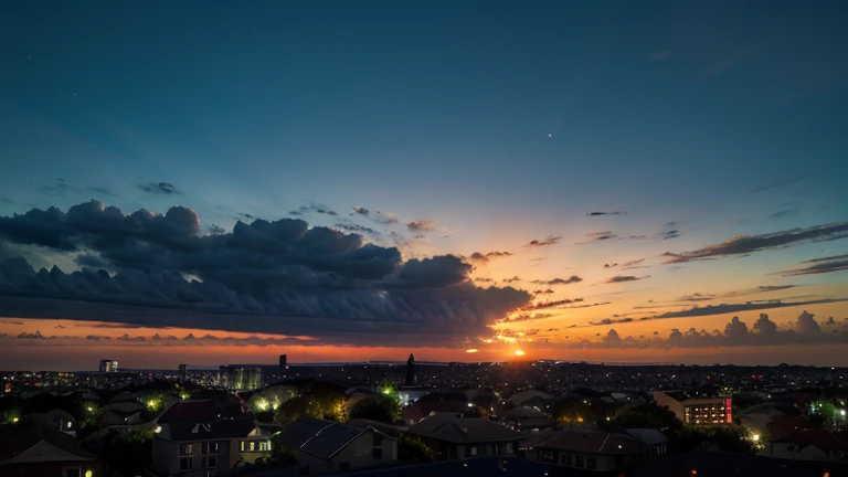 very beautiful twilight sky 