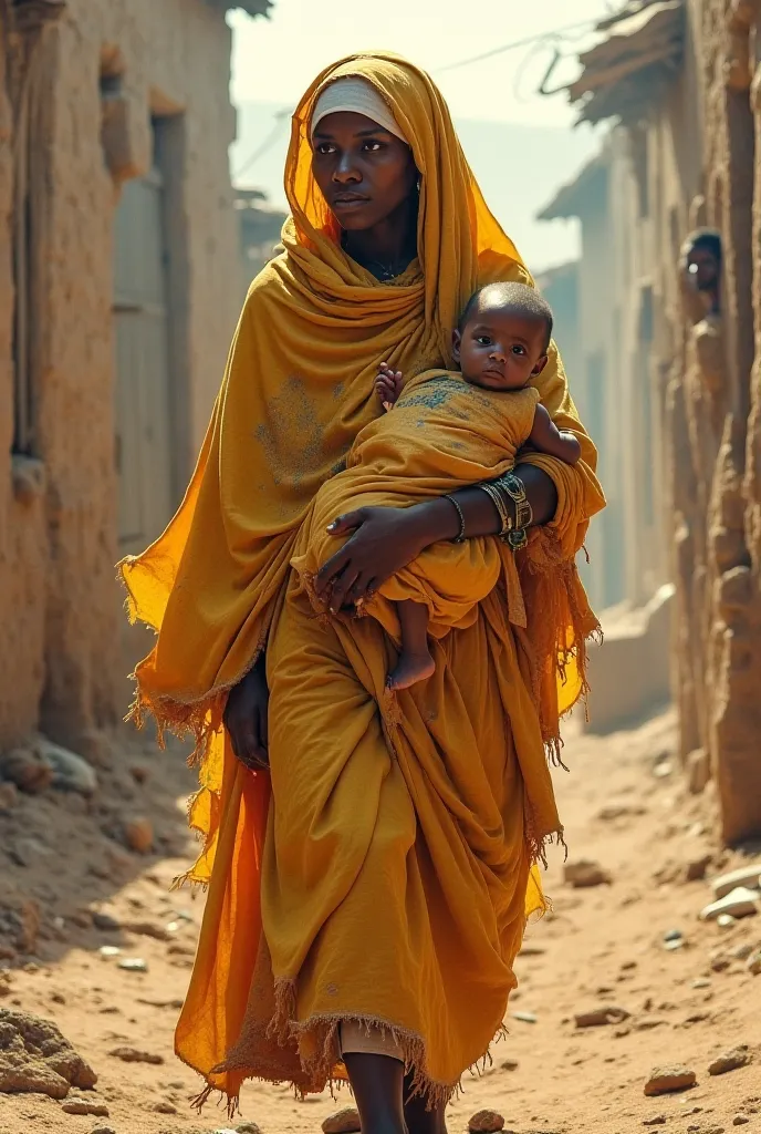 I met the widow, I wish I had never found her. She walks, her gait heavy with poverty. Her clothes are tattered, her feet are barefoot, and tears stream from her cheeks. She wept from poverty, and her tears turned red and her face turned yellow like a rose...