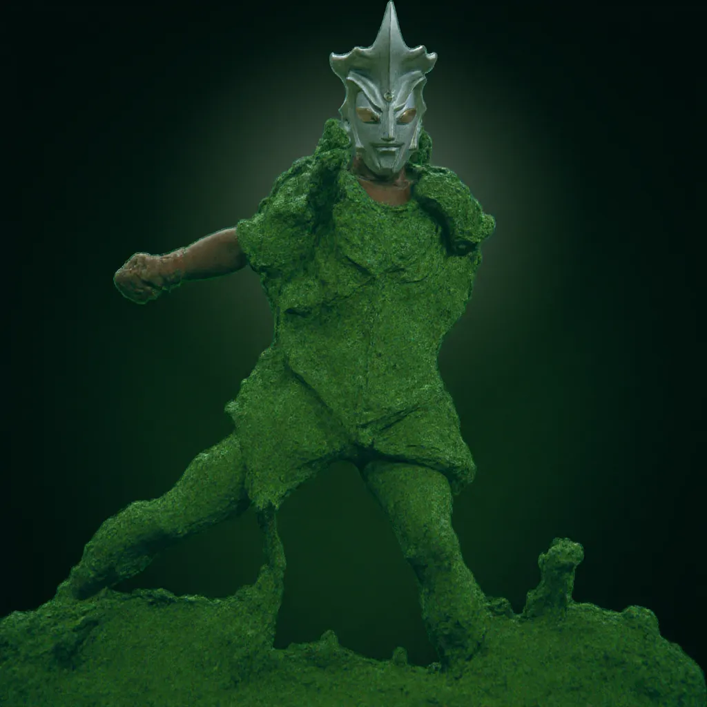 Ultraman Leo、I'm suffering from being bathed in green mucus。